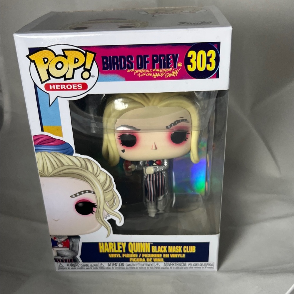 Funko Pop Birds of Prey Harley Quinn Black Mask Club Figure #303
